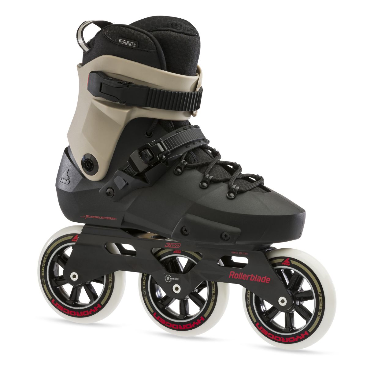 Urban 3 wheel inline skate Rollerblade Twister Edge 110 3WD Black Sand